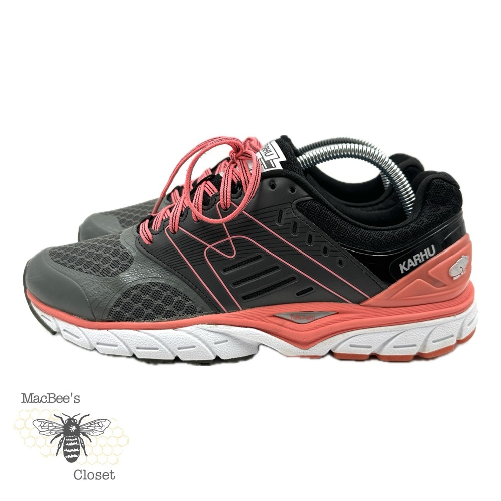 KARHU Fast 7 MRE Womens Running Athletic Shoes Black Gray Coral Size 10.5 - Picture 9 of 16